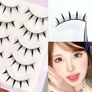 통 인조 붙이는 속눈썹 메이크업 블랙코믹스69 단품 아이래쉬 예쁜 자연스러운 가닥 일회용 인형