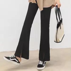 여성 하의 레깅스 바지 나팔 블랙 그레이 날씬 롱다리 jEs6+5HWo