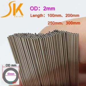 304 스테인리스강 초극세 튜브 외경 OD 2mm 벽 두께 0.1mm 0.25 마이크로 직경 SUS304