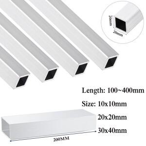 10x10mm 20x20mm 30x40mm 직사각형 알루미늄 튜브 프로파일 합금 사각 파이프 전체 사양 널리 사용됨