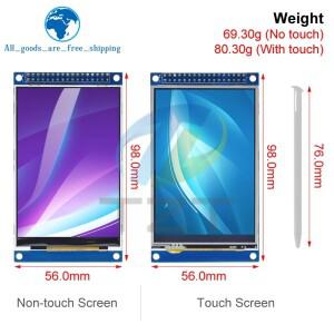 TZT 3.5 인치 LCD 스크린 모듈 Arduino UNO MEGA2560 용 480x320 ST7796U ILI9486 디스플레이 포함/미포함