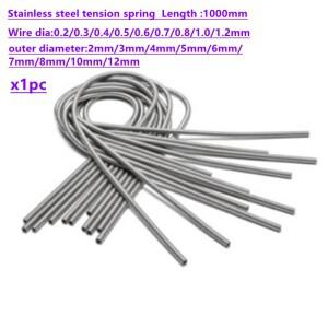 1pc 와이어 직경 0.2mm 1.0mm 스테인레스 스틸 긴 인장 스프링 연장 길이 1000mm