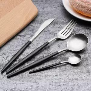 블랙 커트러리 세트 양식기포크 심플한나이프 심플한