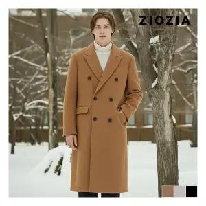 [지오지아] 울 블렌드 더블 롱 코트 (AEC4CB1103)