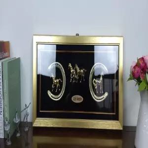 금도금 말편자-2단 가로 골드 인테리어 그림액자거실 고급선물 앤틱 엔틱 벽걸이 장식 사무실 선물용 개업