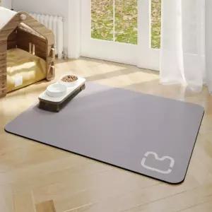 흡수왕 규조토 반려동물 식기매트(90x60cm) (부엉이) (그레이)강아지 식사