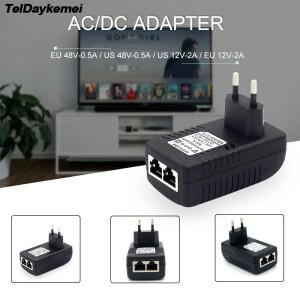 POE 인젝터 12V 15V 24V 48V EU 미국 플매트 카펫 러그 CCTV IP 카메라 전원 공급 장치 이더넷 어댑터 휴대