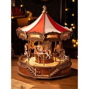 회전목마 장식 오르골 만들기 우드