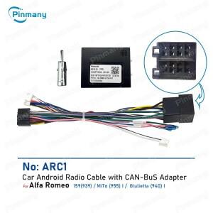 자동차 스테레오 라디오 케이블 전원 와이어링 하네스 커넥터 안드로이드 헤드 유닛 CAN 버스 어댑터 알파