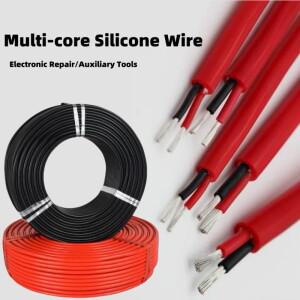 2510M 울트라 소프트 멀티 코어 실리콘 고무 케이블 2 3 4 6 0.3mm²2.5mm² 유연한 절연 구리 고온 와이어