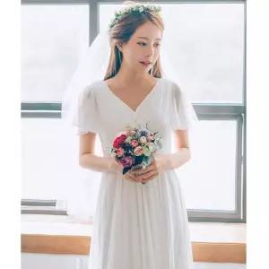 스몰웨딩드레스 벨라인 파티 웨딩스냅 셀프웨딩