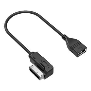 USB Aux 케이블 음악 MDI MMI -USB 암 인터페이스 오디오 AUX 어댑터 데이터 와이어 폭스바겐 호환 아우디
