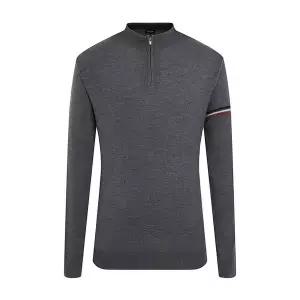 밴브루 [Vanbrough(밴브루)] 반집업 삼색 포인트 스웨터(BMFSW1102-GY) 1115018