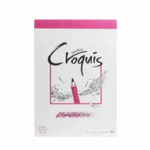 삼원 CV04 아트스퀘어 크로키 A3 보라 제본북 화방 드로잉 그림연습 화바용