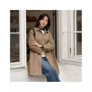 드리다 가을 겨울 빅사이즈 누빔 싱글 트렌치코트 롱 자켓 40-50대 미시 중년여성 엄마옷 캐주얼 출근 모임