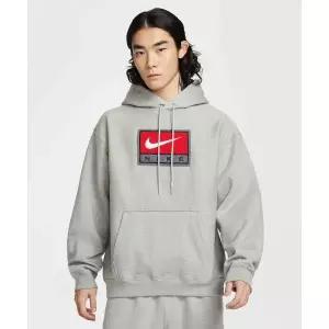 NIKE 솔로 스우시 플리스 풀오버 후디 M - 다크 그레이 헤더화이트 IF1259-063 1804195