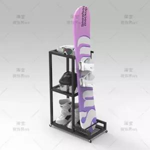 스탠드 스노우보드 가정용 거치대 정리 보관 이동식 블랙