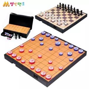 중형 자석식 체스 장기 양면게임 (가방포함)테이블
