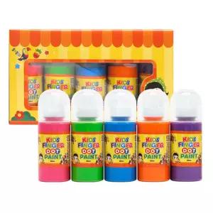 키즈 핑거 도트 페인트 파스텔 세트 (60ml x 5색)미술놀이 물감 유아
