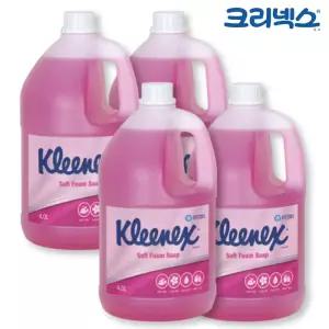 크리넥스 핸드워시 폼 솝 그린플로럴향 4L x 4개손세정제 물비누 거품형