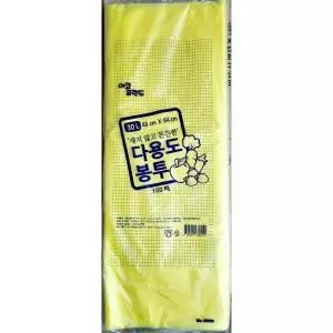 다용도봉투 (노란색 30L 48x64cm 100매) X20업소용 재활용봉지 재활용 쓰레기 분리수거 시장 다목적 도봉투