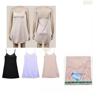 흰색 살색 검정 인견 끈나시 원피스 속옷 슬립 잠옷 파자마 이너원피스