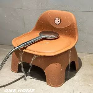 욕실 목욕 의자 등받이 포함 소형 낮은 내구성 강화