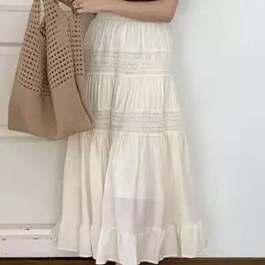 여성 러블리 펀칭 레이스 캉캉 롱 스커트 33683019)