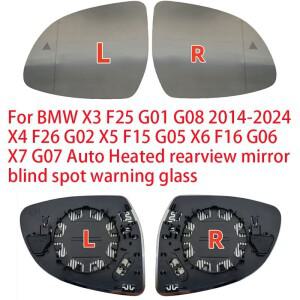BMW 호환 X3 F25 G01 G08 2014-2024 X4 F26 G02 X5 F15 G05 X6 F16 G06 X7 G07 자동 열선 후방 거울 사각지
