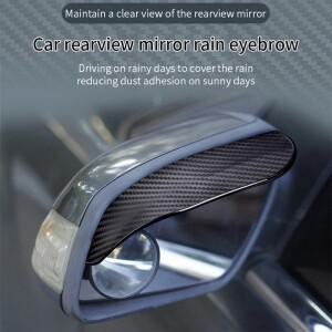 2PCS 자동차 백미러 비 눈썹 바이저 탄소 섬유 사이드 스노우 썬 레인 커버 액세서리