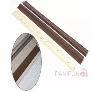 2P 안전 도어턱받침 브라운 범퍼 현관가드 휠체어이동 문가드 문턱 스토퍼 홈가드 몰딩 강화고무