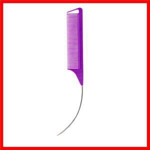 플라스틱 내열성 정전기 방지 꼬기 쥐 꼬리 곡선 강철 바늘 이별 빗 전문 미용 헤어 액세서리