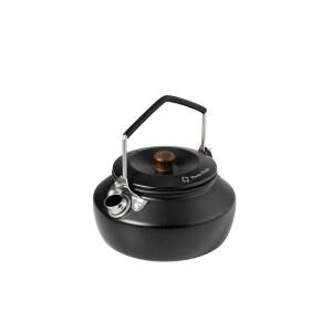 Thous Winds 0.6리터 경량 스테인리스 캠핑 주전자 휴대용 캠프 티 포트, 야외 캠프파이어 사용, 블랙