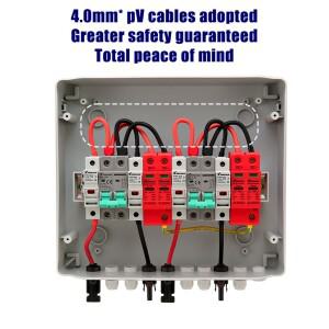 600V 태양광 DC PV 결합기 박스 2입력 2출력 차단 스위치 DB (퓨즈 MCB SPD 포함) 태양광 패널 포토볼타익