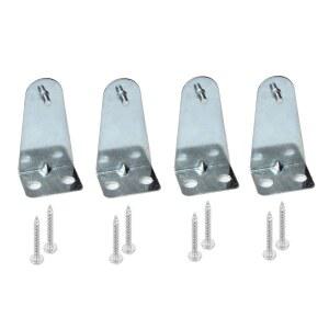 수평 블라인드 및 창문 그늘을 위한 고정 브래킷 4pcs 금속 하단 레일 홀더 교체품