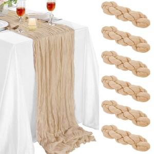 세미 쉬어 거즈 테이블 러너 다이닝 빈티지 웨딩 신부 크리스마스 연회 파티 아치 케이크 장식, 90x400cm
