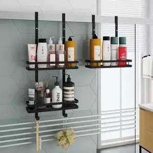 무타공 욕실용품 2종 수납용품 선반 샤워부스걸이