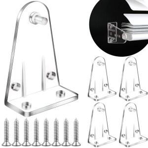 2인치 4pcs 블라인드 홀드 다운 브래킷, 투명 플라스틱 도어 하단 레일 클립으로 수평 블라인드가 창문 문을 가립니다