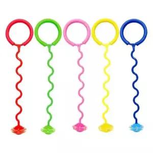 발목 줄넘기 한발 줄넘기 유산소 운동 S자 LED 64cm