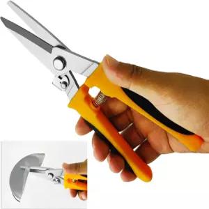 8인치 금속판 절단용 항공 주석 스닙 안전 잠금 장치가 있는 헤비 듀티 가위 금속 절단 와이어 카드보드