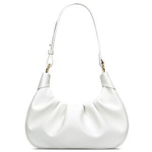 KKXIU 숄더백 크레센트 러쉬드 지갑 여성용 미니 호보 분리 가능한 골드 체인 크로스바디 백 DS-EA