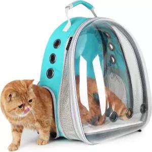 롤리모우 고양이 캐리어 백팩 고양이와 작은 개를 위한 확장 가능한 버블 반려동물 하이킹 산책 및 야외
