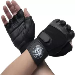 손목 지지 기능이 있는 근육 구성 체육관 장갑은 운동 크로스핏 역도용 블랙/화이트 또는 블랙 프리미엄