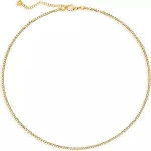 드레미 스튜디오 여성용 14K 금도금 코인 디스크 피가로 레이어드 플랫 마리너 사이드 크로스 위시본 링크