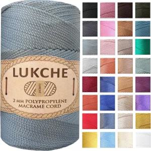 폴리에스터 마크라메 코드 2mm x 251야드 100 폴로필렌 프리미엄 로프 벽걸이용 컬러풀 원사 크로셰 백
