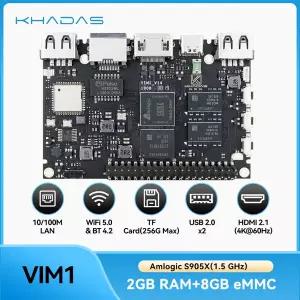 Khadas VIM1 기본 싱글 보드 컴퓨터 Amlogic S905X 쿼드 코어 개발 보드 ARM 64 비트 Cortex-A53 와이파이