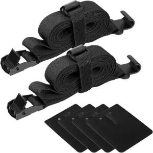 새티니어 2개 61인치 자전거 랙 지지 스트랩 4개의 자동차 스크래치 보호대 헤비 듀티 나일론 캠 버클 신치