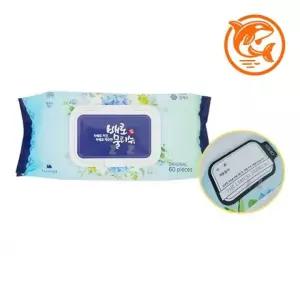 편리한 캡형 물티슈 개별 포장 위생 클렌징 티슈 60매