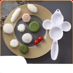 녹두 케이크 그릇 몰드 프레스 양각 손으로 누르면 달 디저트 베이킹 1개