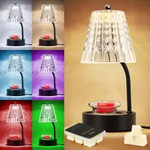 LED 색상 변경이 가능한 크리스탈 캔들 워머 램프 타이머가 있는 전기 엄마 침실 홈 데코용 선물